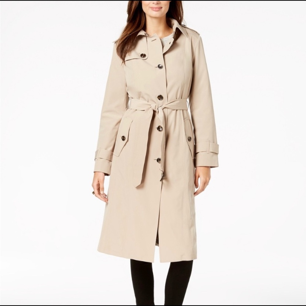 London Fog Khaki Tan Trench Coat Size 10 Regular